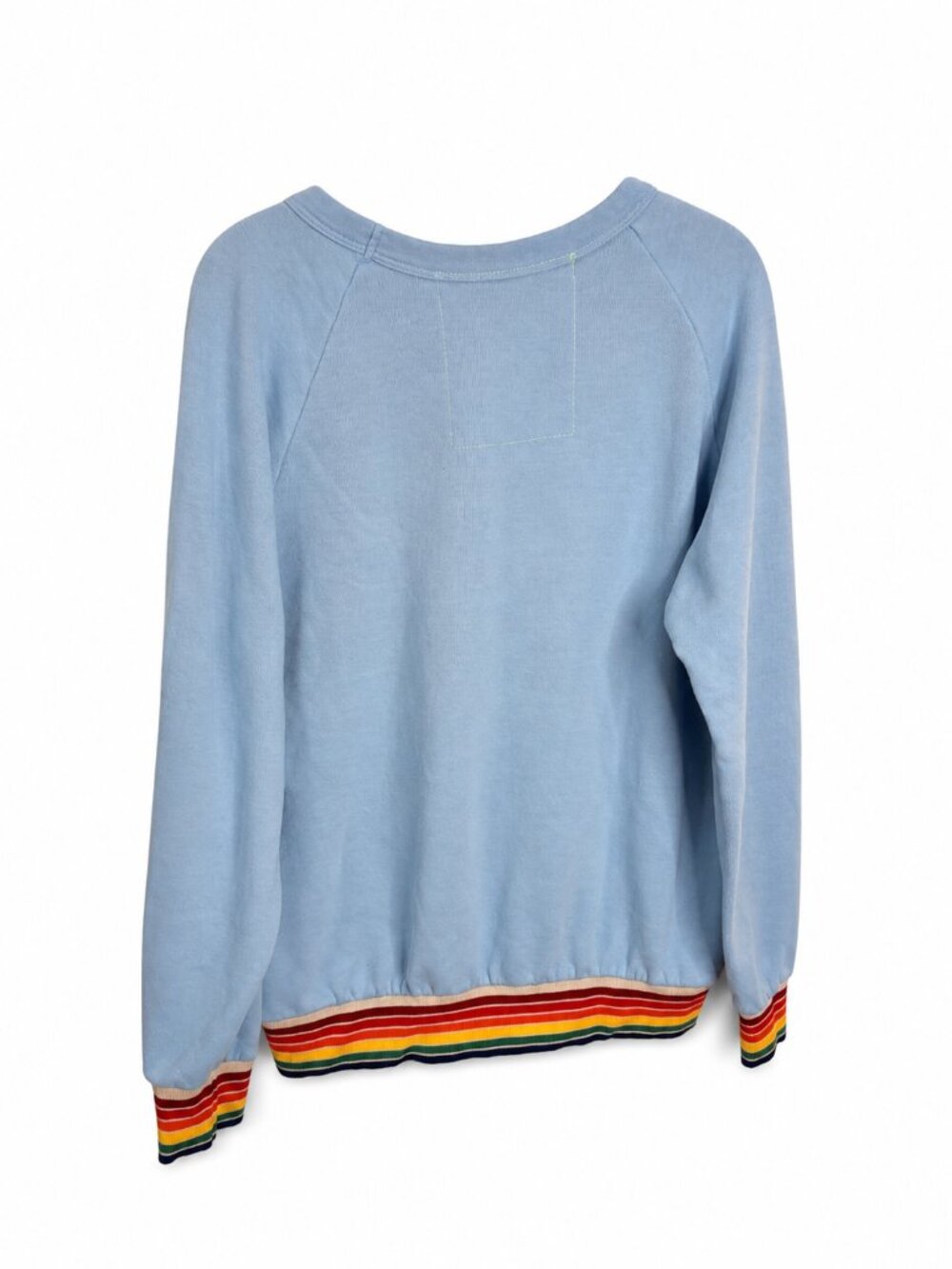Aviator Nation Womens Rainbow Rib Crewneck Sweatshirt M - Picture 4 of 4